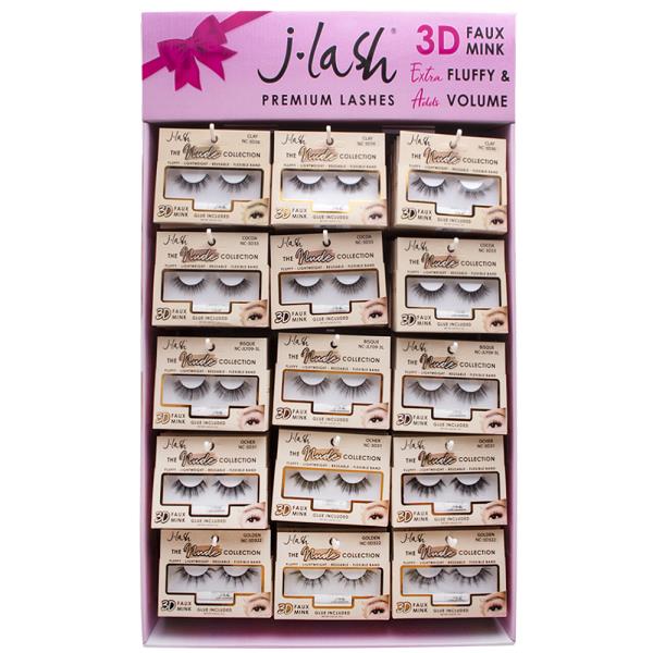 J LASH PREMIUM 3D FAUX MINK LASHES SET W DISPLAY