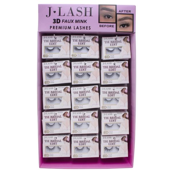 J LASH PREMIUM 3D FAUX MINK LASHES SET W DISPLAY