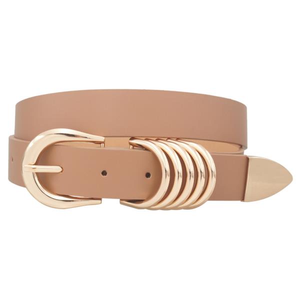 STACKED SIMPLE D RING U BUCKLE BELT