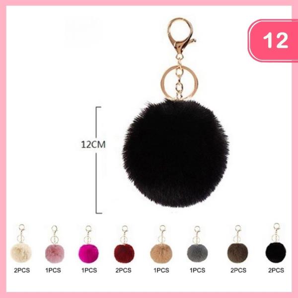 POM POM KEYCHAIN (12 UNITS)