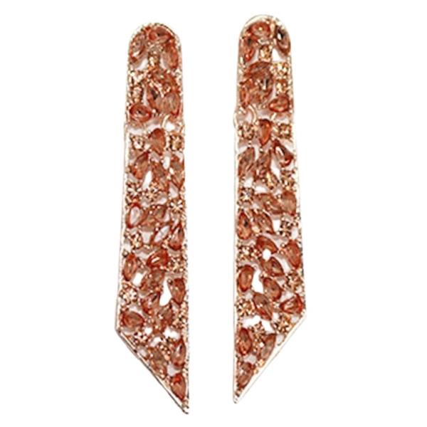 CRYSTAL RHINESTONE CASCADE LINEAR EARRING
