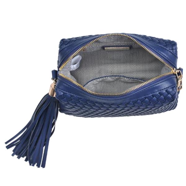 WOVEN DESIGN ROXANA CROSSBODY BAG