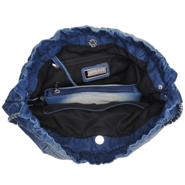 2IN1 DENIM MAISIE HOBO BAG W POUCH SET