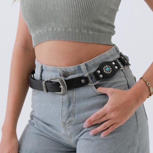 BOHO CHIC BELT TURQUOISE EMBELLISHED