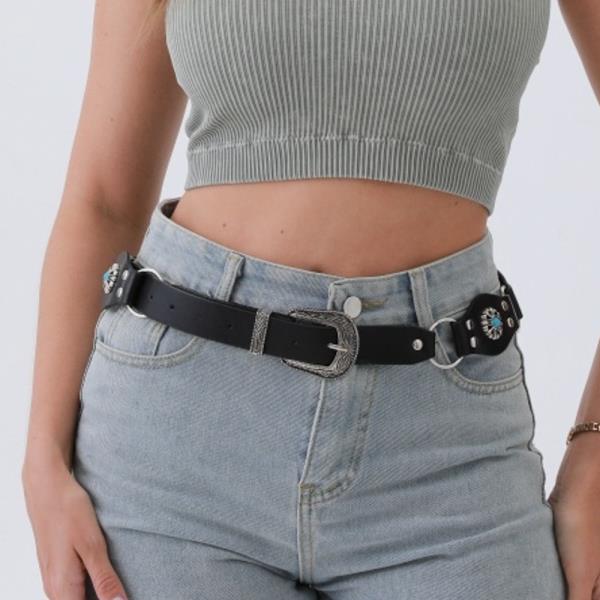 BOHO CHIC BELT TURQUOISE EMBELLISHED