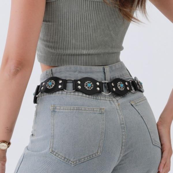 BOHO CHIC BELT TURQUOISE EMBELLISHED
