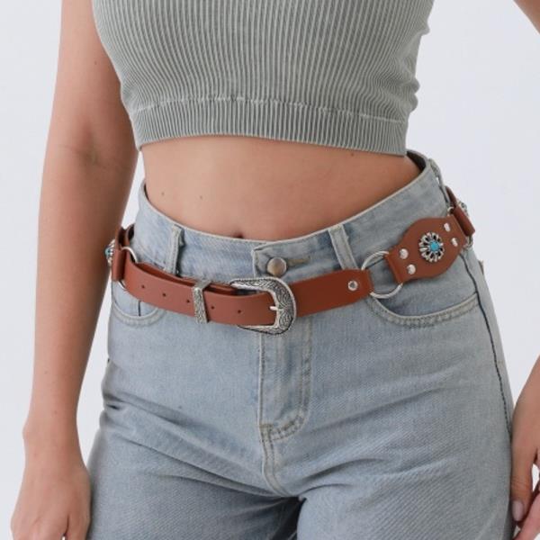 BOHO CHIC BELT TURQUOISE EMBELLISHED