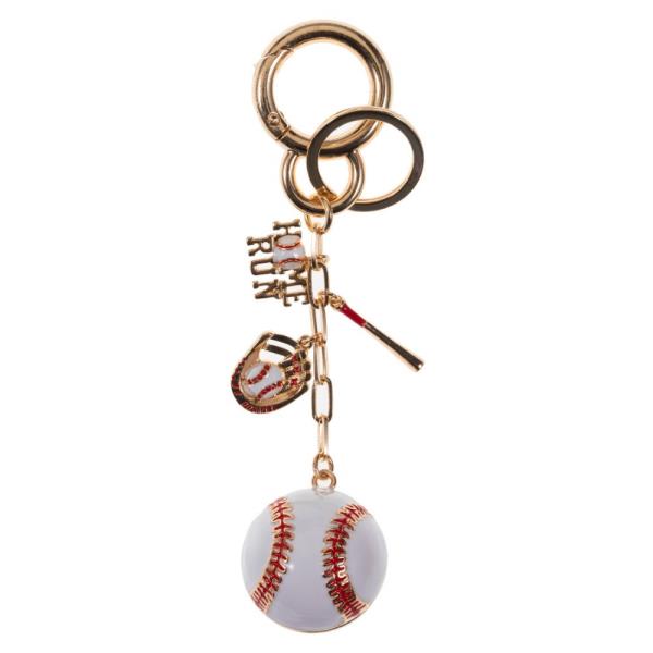 PUFFED BASEBALL KEYCHAIN