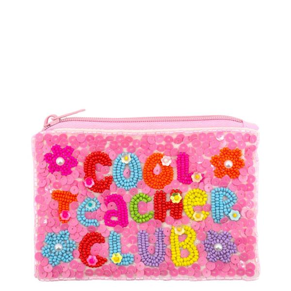 COOL TEACHER SEED BEAD COIN POUCH