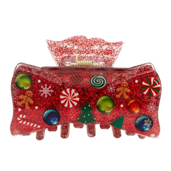 CHRISTMAS THEME CLAW HAIR CLIP