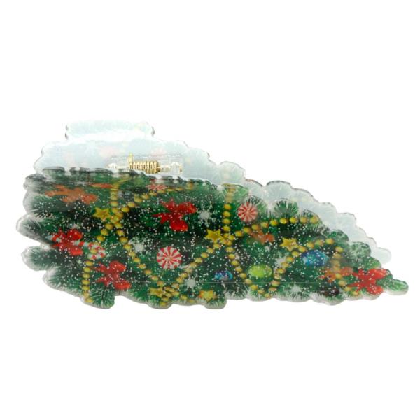 CHRISTMAS TREE CLAW HAIR CLIP