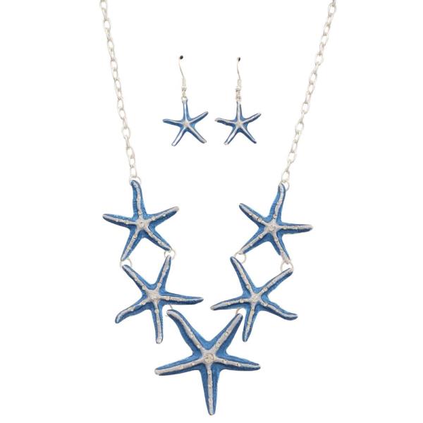 STARFISH LINK COLOR METAL NECKLACE