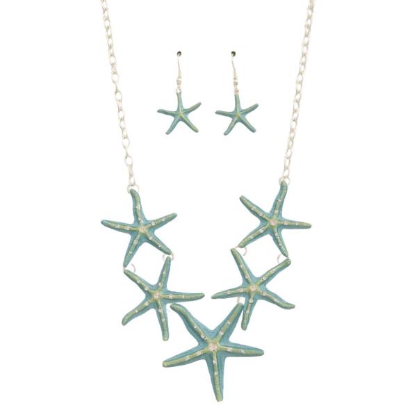 STARFISH LINK COLOR METAL NECKLACE