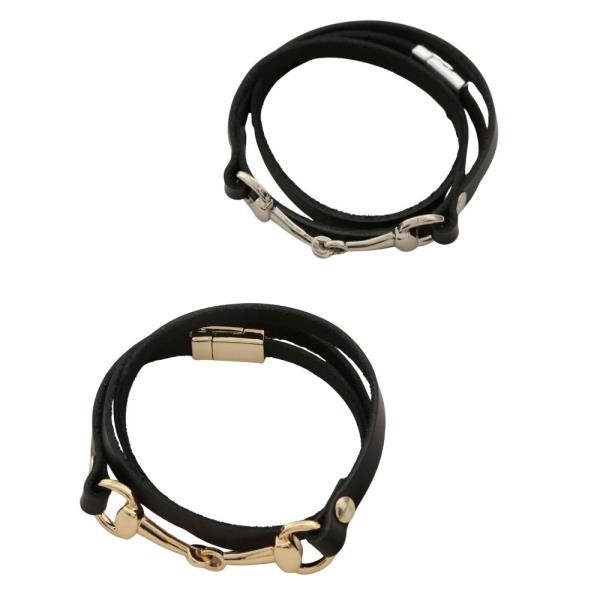 HORSEBIT PU LEATHER WRAP BRACELET