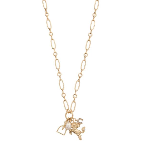 HORSE PENDANT WESTERN CHARM NECKLACE