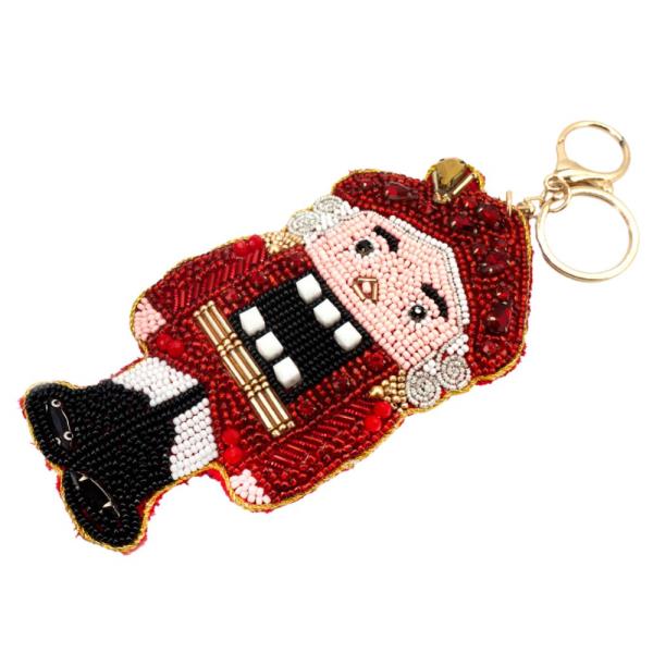 NUTCRACKER SEED BEAD KEYCHAIN