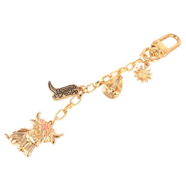 WESTERN THEME METAL BAG CHAIN KEYCHAIN
