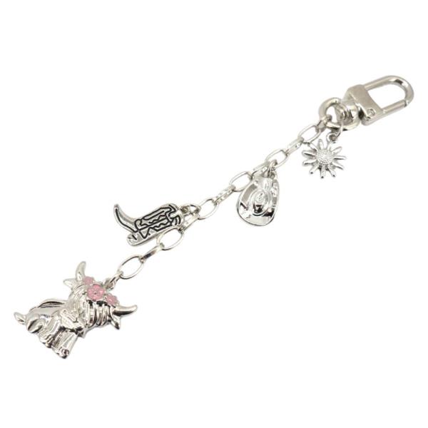 WESTERN THEME METAL BAG CHAIN KEYCHAIN