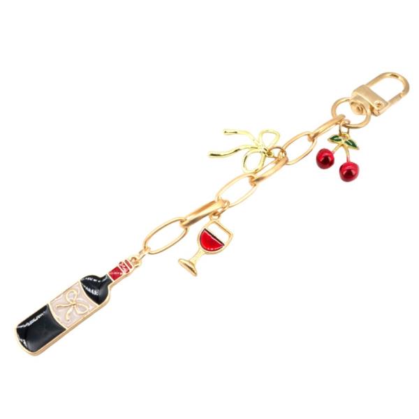 WINE THEME BAG CHAIN KEYCHAIN