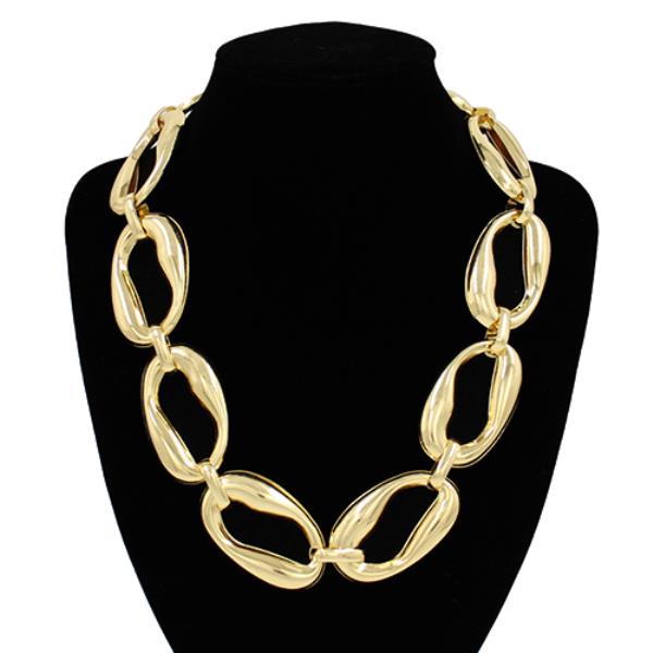OVAL LINK  METAL NECKLACE