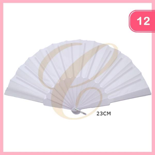 SOLID COLOR HAND FAN (12 UNITS)