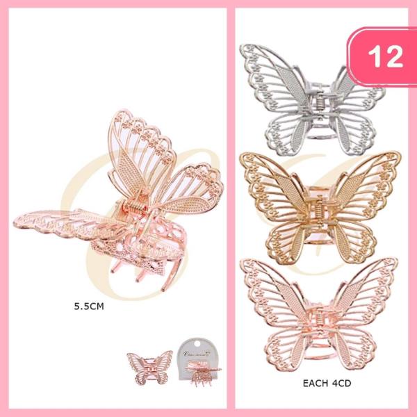 BUTTERFLY HAIR CLAW CLIP (12 UNITS)