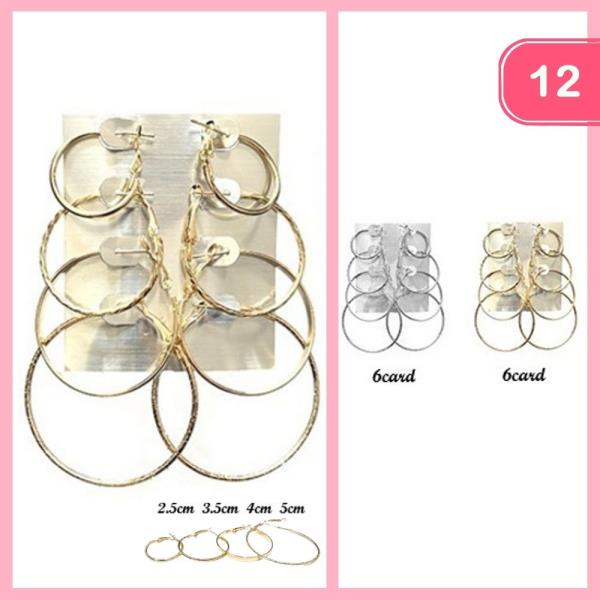 HOOP EARRING SET (12 UNITS)