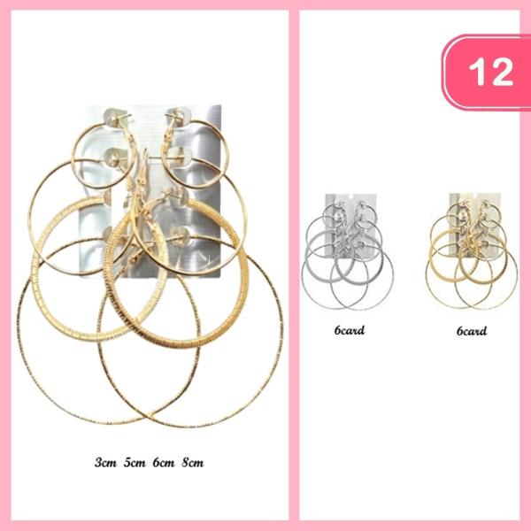 HOOP EARRING SET (12 UNITS)