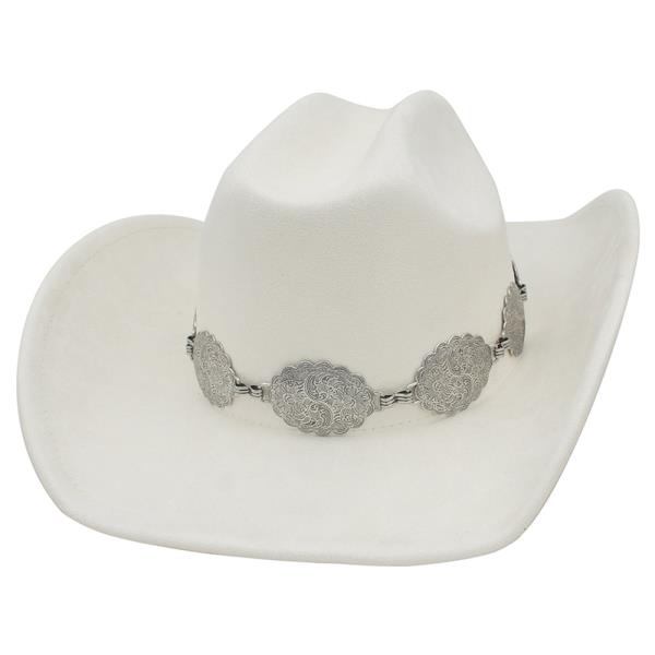 SWIRL FLORA CONCHO BAND COWBOY HAT