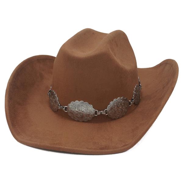 SWIRL FLORA CONCHO BAND COWBOY HAT