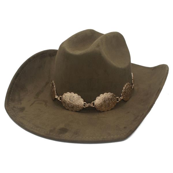 SWIRL FLORA CONCHO BAND COWBOY HAT