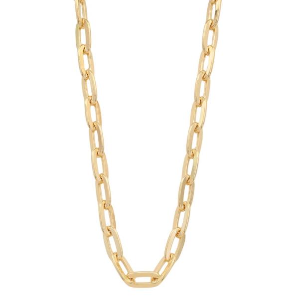 SODAJO OVAL LINK GOLD DIPPED NECKLACE