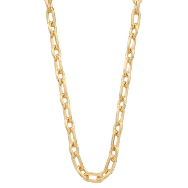 SODAJO OVAL LINK GOLD DIPPED NECKLACE