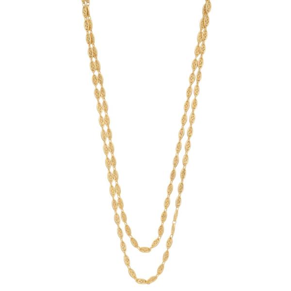 SODAJO DAINTY OVAL LINK LAYERED GOLD DIPPED NECKLACE