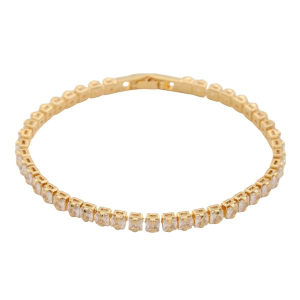 SODAJO CRYSTAL LINK GOLD DIPPED BRACELET