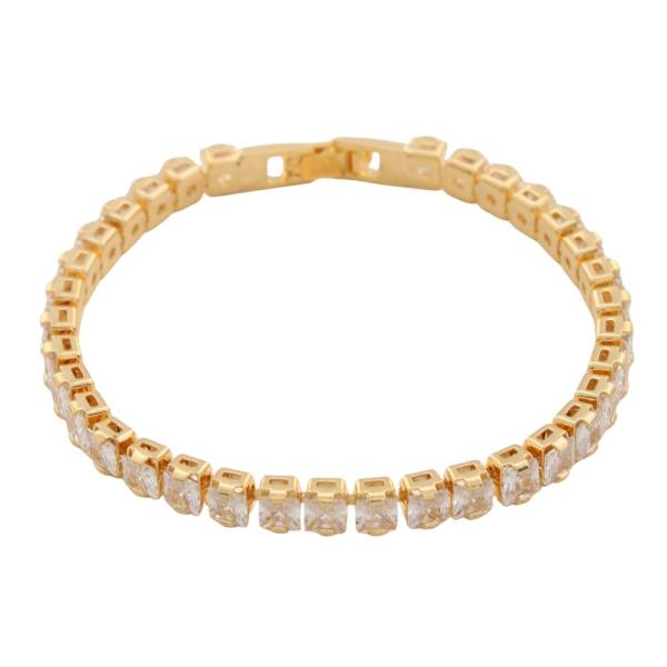 SODAJO CRYSTAL LINK GOLD DIPPED BRACELET
