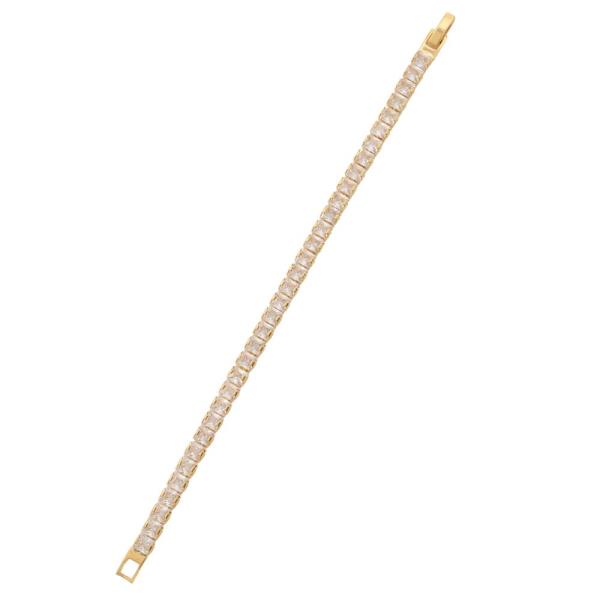 SODAJO CRYSTAL LINK GOLD DIPPED BRACELET