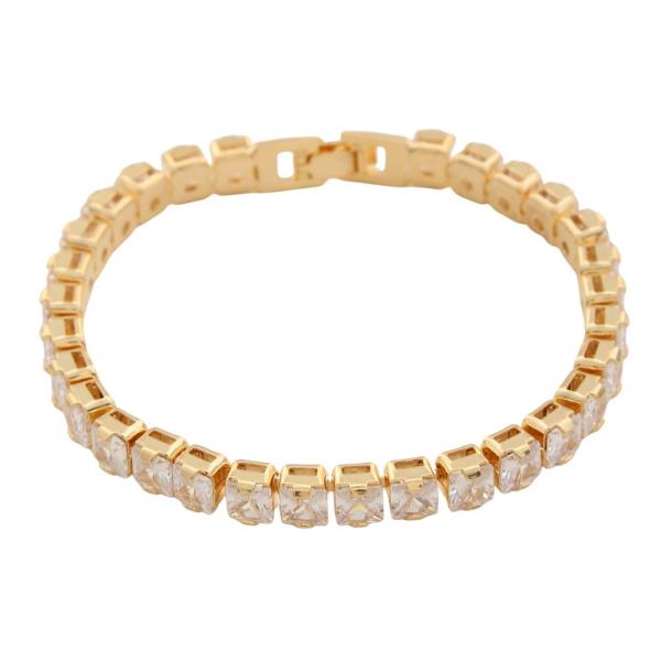 SODAJO CRYSTAL LINK GOLD DIPPED BRACELET