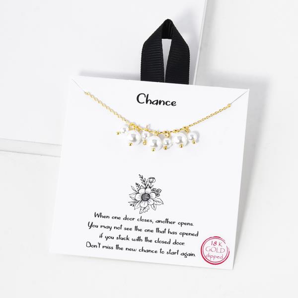 18K GOLD RHODIUM PEARL NECKLACE