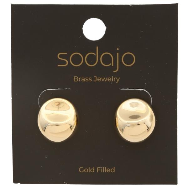 SODAJO GOLD FILLED BRASS ROUND EARRING