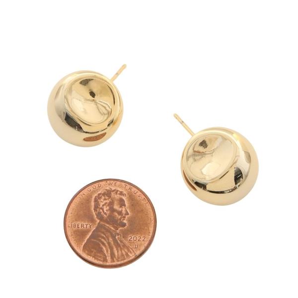 SODAJO GOLD FILLED BRASS ROUND EARRING