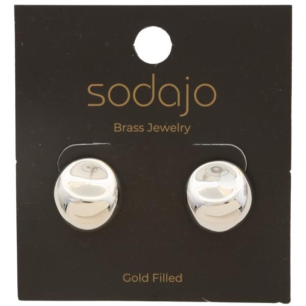 SODAJO GOLD FILLED BRASS ROUND EARRING
