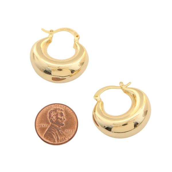 SODAJO GOLD FILLED BRASS TUBE HOOP EARRING