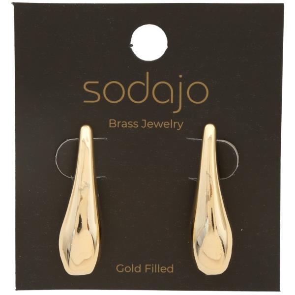 SODAJO GOLD FILLED BRASS TEARDROP EARRING