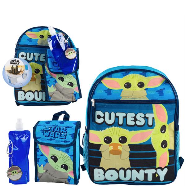BABY YODA CUTE 5PC BACKPACK SET