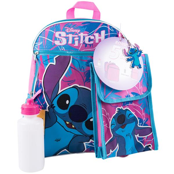 DISNEY STITCH 5PC BACKPACK SET