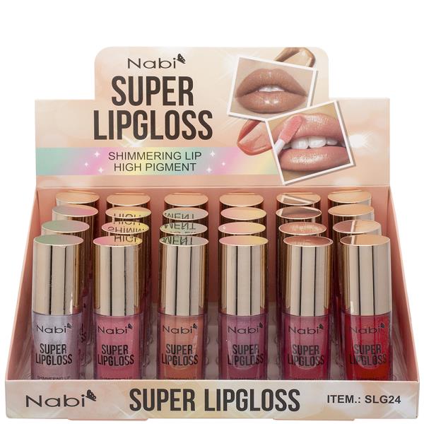 NABI SUPER SHIMMERING HIGH PIGMENT LIPGLOSS (24 UNITS)