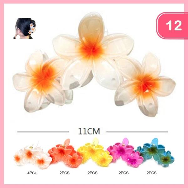FLOWER HAIR CLAW CLIP (12 UNITS)