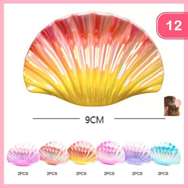 SEASHELL HAIR CLAW CLIP (12 UNITS)