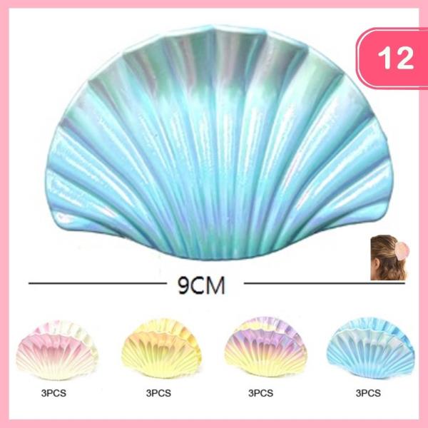 SEASHELL HAIR CLAW CLIP (12 UNITS)